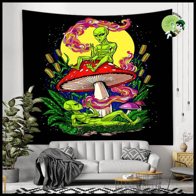 Affiche Murale Alien Champignon Déco - 1 / 75x58cm - Stickers muraux et affiches illustrant des champignons