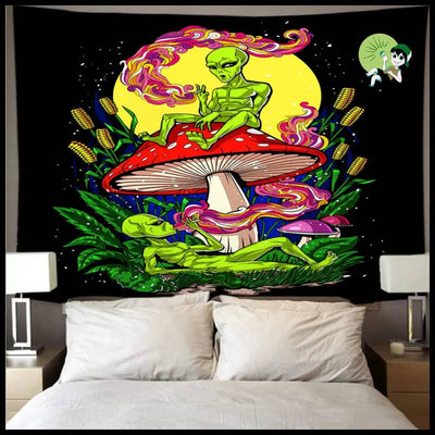 Affiche Murale Alien Champignon Déco - Stickers muraux et affiches illustrant des champignons