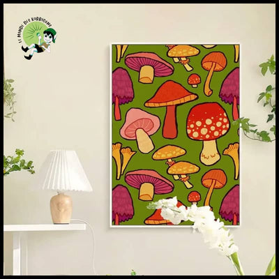 Affiches Vintage Champignon: Déco Incontournable - A3 / sans cadre - Stickers muraux et affiches illustrant