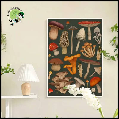 Affiches Vintage Champignon: Déco Incontournable - A4 / A3 sans cadre - Stickers muraux et affiches illustrant