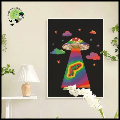 Affiches Vintage Champignon: Déco Incontournable - A5 / A3 sans cadre - Stickers muraux et affiches illustrant