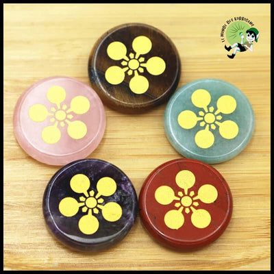 Amulette Cristaux Naturels Métatron - 5pcs Fleur - Accessoires de méditation et prière