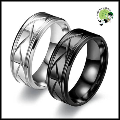 Bague Acier Inoxydable 8mm Noire - Bagues énergétiques