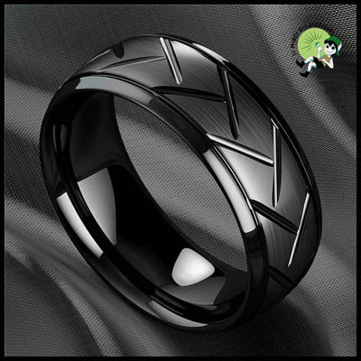 Bague Acier Inoxydable 8mm Noire - Bagues énergétiques