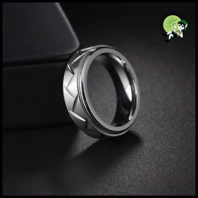 Bague Acier Inoxydable 8mm Noire - ZA9001-1 / 8 - Bagues énergétiques