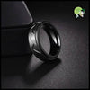 Bague Acier Inoxydable 8mm Noire - ZA9001-2 / 8 - Bagues énergétiques