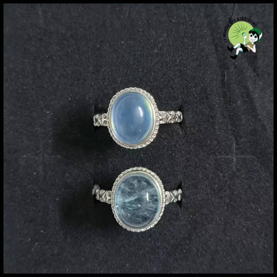 Bague Aquamarine Naturelle Unisexe - Bagues énergétiques