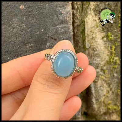 Bague Aquamarine Naturelle Unisexe - Bagues énergétiques