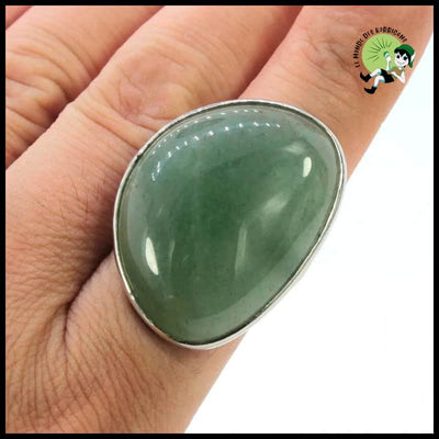 Bague Pierre Quartz Rose Naturelle - Aventurine Verte / Redimensionnable - Bagues énergétiques