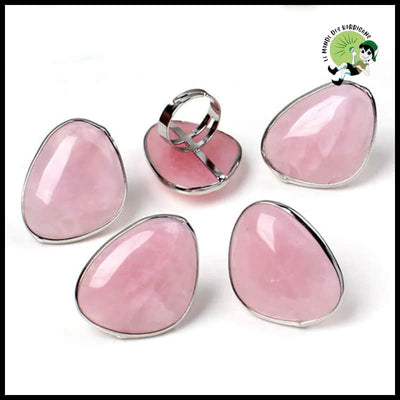 Bague Pierre Quartz Rose Naturelle - Bagues énergétiques