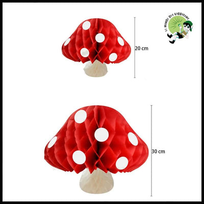 Boule Champignon Nid d’Abeille - 1pc / 20cm - Stickers muraux et affiches illustrant des champignons