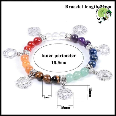 Bracelet 7 Chakras en Pierre Naturelle pour Femme - 1 - Bracelets de guérison pierres naturelles