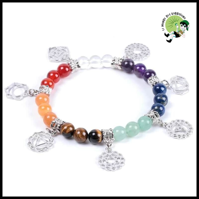 Bracelet 7 Chakras en Pierre Naturelle pour Femme - 1 - Bracelets de guérison pierres naturelles