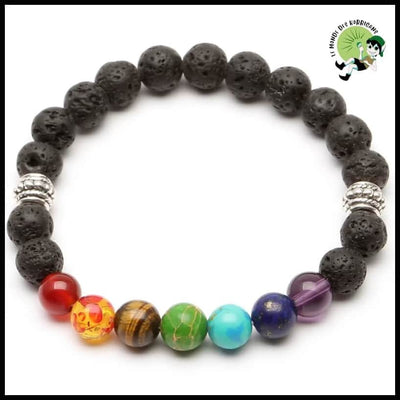 Bracelet 7 Chakras Pierre Naturelle - 04 - Accessoires de méditation et prière