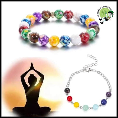 Bracelet 7 Chakras Pierre Naturelle - Accessoires de méditation et prière