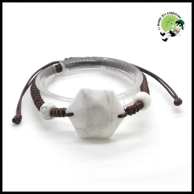 Bracelet en Pierre Naturelle de Quartz Rose - Howlite Blanche - Bracelets guérison pierres naturelles