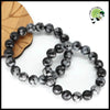 Bracelet en pierres naturelles d’obsidienne flocon de neige - Bracelets guérison