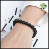 Bracelet en Shungite Noire Naturelle pour Soins de Santé et Méditation - Accessoires méditation prière