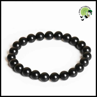 Bracelet en Shungite Noire Naturelle pour Soins de Santé et Méditation - Accessoires méditation prière