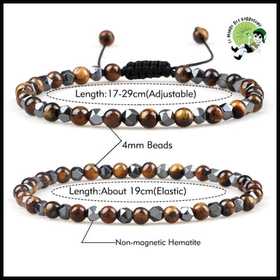 Bracelet Œil de Tigre Naturel - Bracelets guérison en pierres naturelles