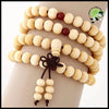 Bracelet Perles Bois Naturel - Accessoires de méditation et prière