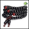 Bracelet Perles Bois Naturel - style AA-Noir - Accessoires de méditation et prière