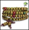 Bracelet Perles Bois Naturel - style AA-Vert - Accessoires de méditation et prière