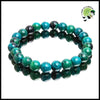 Bracelet pierre Malachite vert texture naturelle - Bracelets de guérison en pierres naturelles