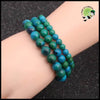 Bracelet pierre Malachite vert texture naturelle - Bracelets de guérison en pierres naturelles