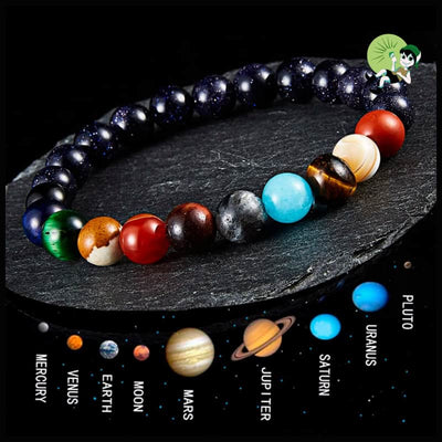 Bracelet Système Solaire Univers - Bracelets de guérison en pierres naturelles