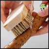 Brosette Nettoyage Polyvalente en Bois - Brosses douces pour nettoyer les champignons