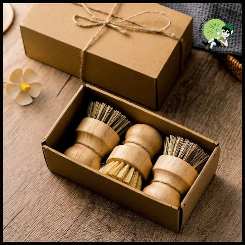 Brosse Champignons Bois Sisal - Brosses douces pour nettoyer les champignons