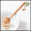 Brosse de Nettoyage à Manche Long en Bois pour Ustensiles Cuisine - A - Brosses douces nettoyer les champignons