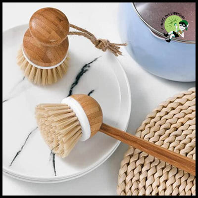 Brosse de Nettoyage à Manche Long en Bois pour Ustensiles Cuisine - A - Brosses douces nettoyer les champignons