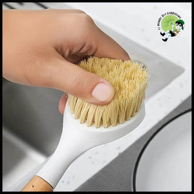 Brosse de Nettoyage à Manche Long pour Cuisine - Jaune Clair - Brosses douces nettoyer les champignons