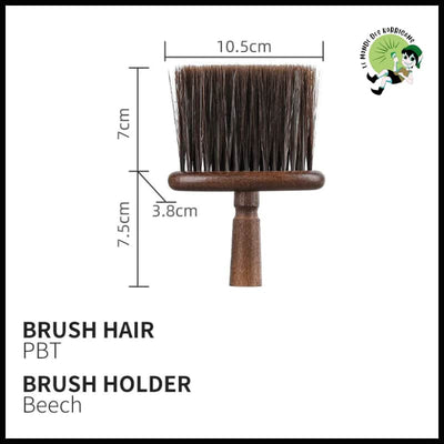 Brosse de Nettoyage en Bois Multifonctionnelle avec Poils Doux - Noyer - Brosses douces pour nettoyer les champignons