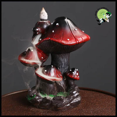 Brûleur Encens Cascade Champignons - 1 / 9.5X8.8X13.5CM - Accessoires de méditation et prière