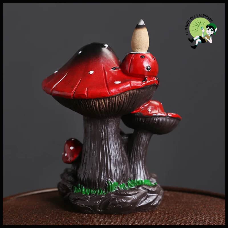 Brûleur Encens Cascade Champignons - 1 / 9.5X8.8X13.5CM - Accessoires de méditation et prière