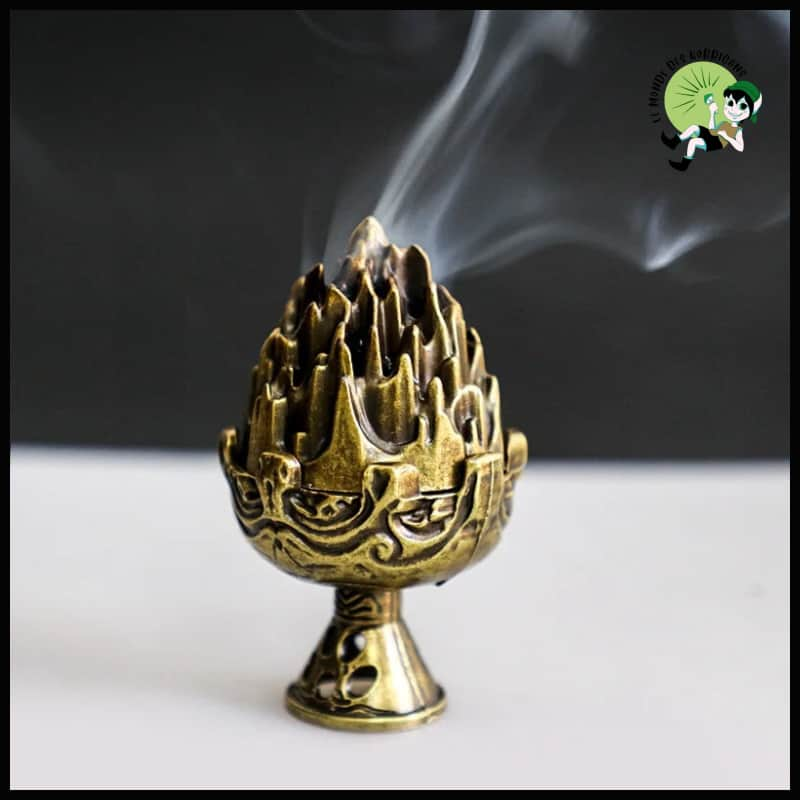 Brûleur Encens Mini Alliage Antique - 1PC-4x6.8cm - Accessoires de méditation et prière