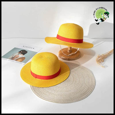 Chapeau Cosplay Paille Jaune - Diamètre de la tête 31 cm - Chapeaux cueillette