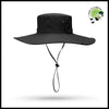 Chapeau Pêcheur Ajustable Protection - 12cm-Noir - Chapeaux de cueillette