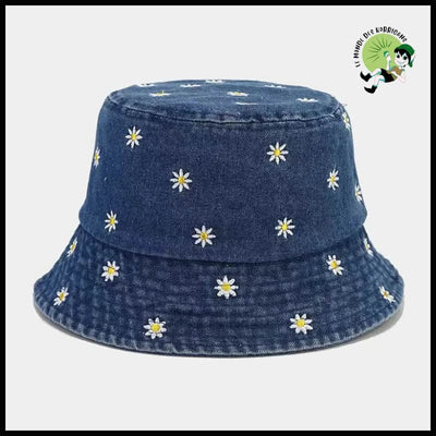 Chapeau Pêcheur Marguerite Printemps - Bleu Profond / 57 - Chapeaux de cueillette