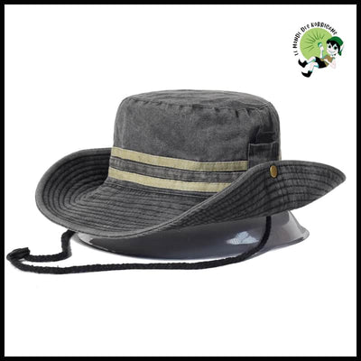 Chapeau Pêcheur Unisexe Large Bord - Noir / 56-58cm - Chapeaux de cueillette