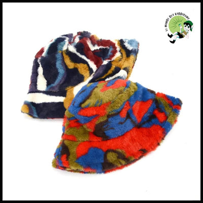 Chapeau Seau Fausse Fourrure Automne-Hiver - Chapeaux de cueillette