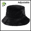 Chapeau Seau Hiver Fausse Fourrure - Noir - Chapeaux de cueillette