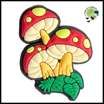 Charme de Chaussure en PVC Champignon Magnifique - 1pcs 2 - Stickers muraux et affiches illustrant des champignons