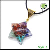 Collier de Pendentif Énergie Orgone en Pierre Chips Colorées - Style 5 / 1PC - Pendules divinatoires