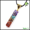 Collier de Pendentif Énergie Orgone en Pierre Chips Colorées - Style 2 / 1PC - Pendules divinatoires