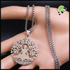 Collier Pendentif Arbre de Vie en Acier Inoxydable - Colliers avec pendentifs symboliques