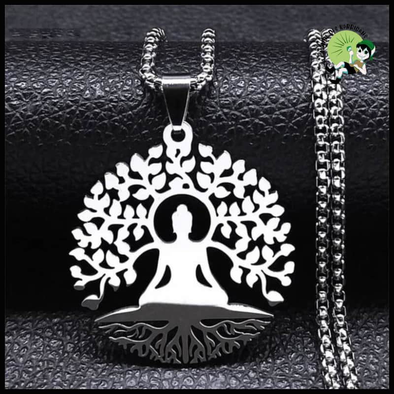 Collier Pendentif Arbre de Vie en Acier Inoxydable - Colliers avec pendentifs symboliques